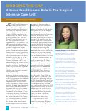 Cover page of Bridging the Gap: A Nurse Practitioner's Role in the Surgical Intensive Care Unit