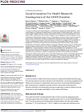 Cover page: Social Innovation For Health Research (SIFHR): Development of the SIFHR Checklist