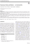 Cover page: Sleep Apnea, Obesity, and Diabetes — an Intertwined Trio