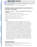 Cover page: Reliability of arterial spin labeling derived cerebral blood flow in periventricular white matter