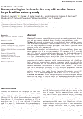 Cover page: Neuropathological lesions in the very old: results from a large Brazilian autopsy study