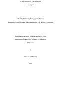 Cover page: Culturally Sustaining Pedagogy into Practice: Elementary School Teachers’ Implementation of CSP in Their Classrooms