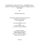 Cover page: Residential Use of Kerosene in Low- and Middle-Income Countries: Pollutant Emissions, Markers of Pollution, Drivers and Impacts