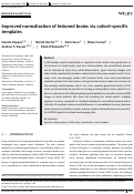 Cover page: Improved normalization of lesioned brains via cohort‐specific templates