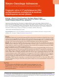 Cover page: Prognostic value of O6-methylguanine-DNA methyltransferase methylation in isocitrate dehydrogenase mutant gliomas