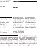 Cover page: Neoplastic fever: a neglected paraneoplastic syndrome