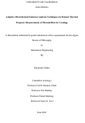 Cover page: Adaptive Photothermal Emission Analysis Techniques for Robust Thermal Property Measurements of Thermal Barrier Coatings