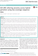 Cover page: AD-LIBS: inferring ancestry across hybrid genomes using low-coverage sequence data