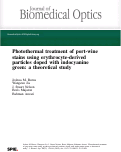 Cover page: Photothermal treatment of port-wine stains using erythrocyte-derived particles doped with indocyanine green: a theoretical study.