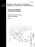 Cover page: Field test of a wideband downhole EM transmitter