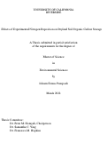 Cover page: Effects of Experimental Nitrogen Deposition on Dryland Soil Organic Carbon Storage