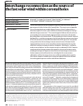 Cover page: Interchange reconnection as the source of the fast solar wind within coronal holes.