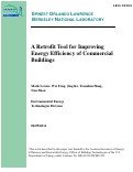 Cover page: A Retrofit Tool for Improving Energy Efficiency of Commercial Buildings