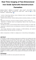 Cover page: Real time imaging of two-dimensional iron oxide spherulite nanostructure formation