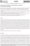 Cover page: Phylogenetic relationships of southern Wallacean ranid frogs (Anura: Ranidae: Hylarana).