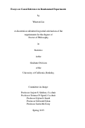 Cover page: Essays on Causal Inference in Randomized Experiments