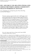 Cover page: HIV- and Drug Use-Related Stigma and Service Provision Among Community Health Workers in Vietnam.