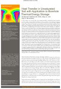 Cover page: Heat Transfer in Unsaturated Soil with Application to Borehole Thermal Energy Storage