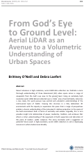 Cover page: From God’s Eye to Ground Level: Aerial LiDAR as an Avenue to a Volumetric Understanding of Urban Spaces