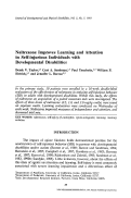 Cover page: Naltrexone improves learning and attention in self-injurious individuals with developmental disabilities