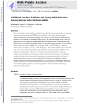 Cover page: Childhood Conduct Problems and Young Adult Outcomes Among Women With Childhood Attention-Deficit/Hyperactivity Disorder (ADHD)