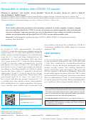 Cover page: Myocarditis in children after COVID-19 vaccine