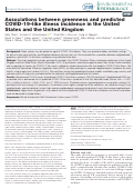 Cover page: Associations between greenness and predicted COVID-19-like illness incidence in the United States and the United Kingdom.