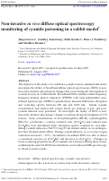 Cover page: Non-invasive in vivo diffuse optical spectroscopy monitoring of cyanide poisoning in a rabbit model**Presented in part in Chest 128 (4) 301S (October 2005) and Journal of Investigative Medicine 53 (1) S113 (January 2005) as abstracts.