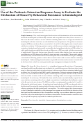 Cover page: Use of the Proboscis Extension Response Assay to Evaluate the Mechanism of House Fly Behavioral Resistance to Imidacloprid.