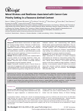 Cover page: Moral Distress and Resilience Associated with Cancer Care Priority Setting in a Resource-Limited Context