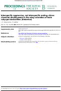 Cover page: Interspecific aggression, not interspecific mating, drives character displacement in the wing coloration of male rubyspot damselflies (Hetaerina)