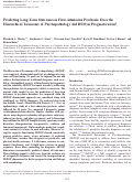 Cover page: Predicting Long-Term Outcomes in First-Admission Psychosis: Does the Hierarchical Taxonomy of Psychopathology Aid DSM in Prognostication?