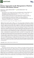 Cover page: Dietary Approaches in the Management of Diabetic Patients with Kidney Disease