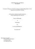 Cover page: Evaluation of Mosquito Collection Techniques and Host Biting Habits of Culex stigmatosoma in Southern California