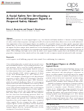 Cover page: A Social Safety Net: Developing a Model of Social-Support Figures as Prepared Safety Stimuli