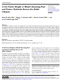 Cover page: Is the Future Bright or Bleak? Assessing Past and Future Outlooks Across the Adult Lifespan