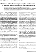 Cover page: Membrane and nuclear estrogen receptor a collaborate to suppress adipogenesis but not triglyceride content