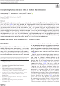 Cover page: Deciphering human decision rules in motion discrimination