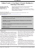 Cover page: Lithium Toxicity: A Case Report of Toxicity Resulting in a Third-degree Heart Block