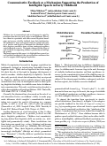 Cover page: Communicative Feedback as a Mechanism Supporting the Production of Intelligible Speech in Early Childhood