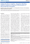 Cover page: Putting the Pieces Together: Integrative Modeling Platform Software for Structure Determination of Macromolecular Assemblies