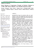 Cover page: Early Outcome of Laparotomy Wounds in Pediatric Patients in TASH, Addis Ababa, Ethiopia: A Six-Months Prospective Study