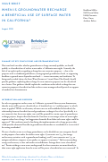 Cover page of When Is Groundwater Recharge a Beneficial Use of Surface Water in California?