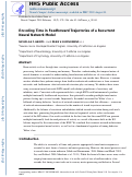 Cover page: Encoding Time in Feedforward Trajectories of a Recurrent Neural Network Model