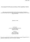 Cover page: Increasing the Fuel Economy and Safety of New Light-Duty Vehicles