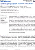 Cover page: Interactive effects of vascular risk burden and advanced age on cerebral blood flow