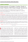 Cover page: Determinants of Sudden Cardiac Death in Adult Patients With Eisenmenger Syndrome.