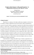 Cover page: Is Spain a Statist Society? A Research Perspective on Organizations, Reflexivity and Collective Action