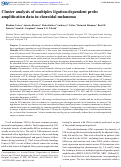 Cover page: Cluster analysis of multiplex ligation-dependent probe amplification data in choroidal melanoma.