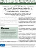 Cover page: Community Engagement, Jurisdictional Experience, and Previous Tobacco-Related Ordinances in Neighboring Communities as Drivers of Flavored Tobacco Bans in Los Angeles County.